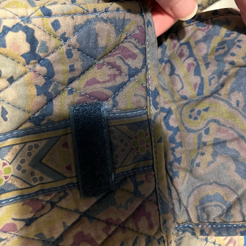 Vera Bradley Quilted Paisley Shoulder Bag in Blue, Yellow, Pink